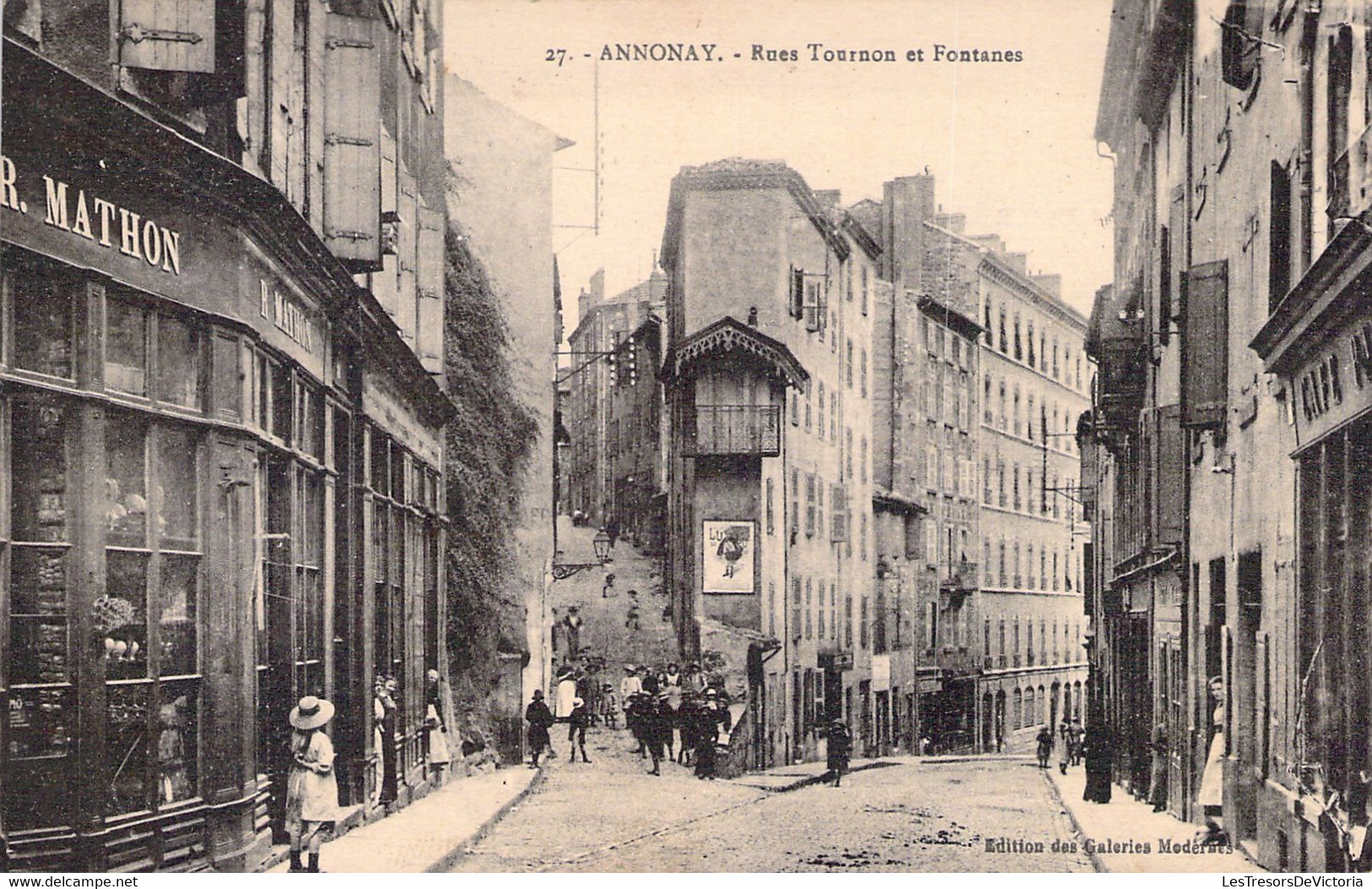 CPA France - 07 - Annonay - Rues Tournon Et Fontasnes - Edition Des Galeries Modernes - Annonay