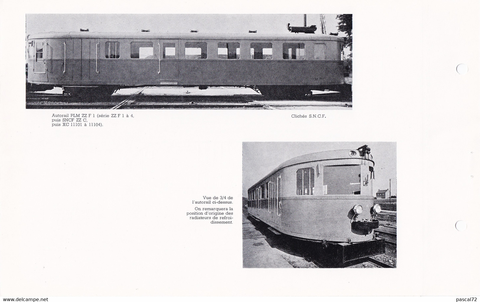 XC 11000 FICHE DOCUMENTAIRE DOUBLE LOCO REVUE N° 389/390 AVRIL 1972 - Francese