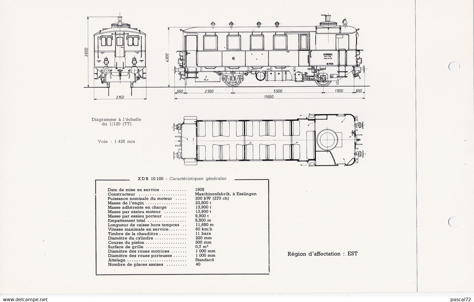 XDR 10100 FICHE DOCUMENTAIRE LOCO REVUE N° 523 MAI 1975 - French