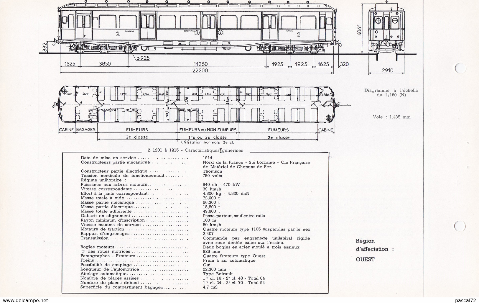 Z 1200 FICHE DOCUMENTAIRE LOCO REVUE N° 258 JUIN 1969 - Français