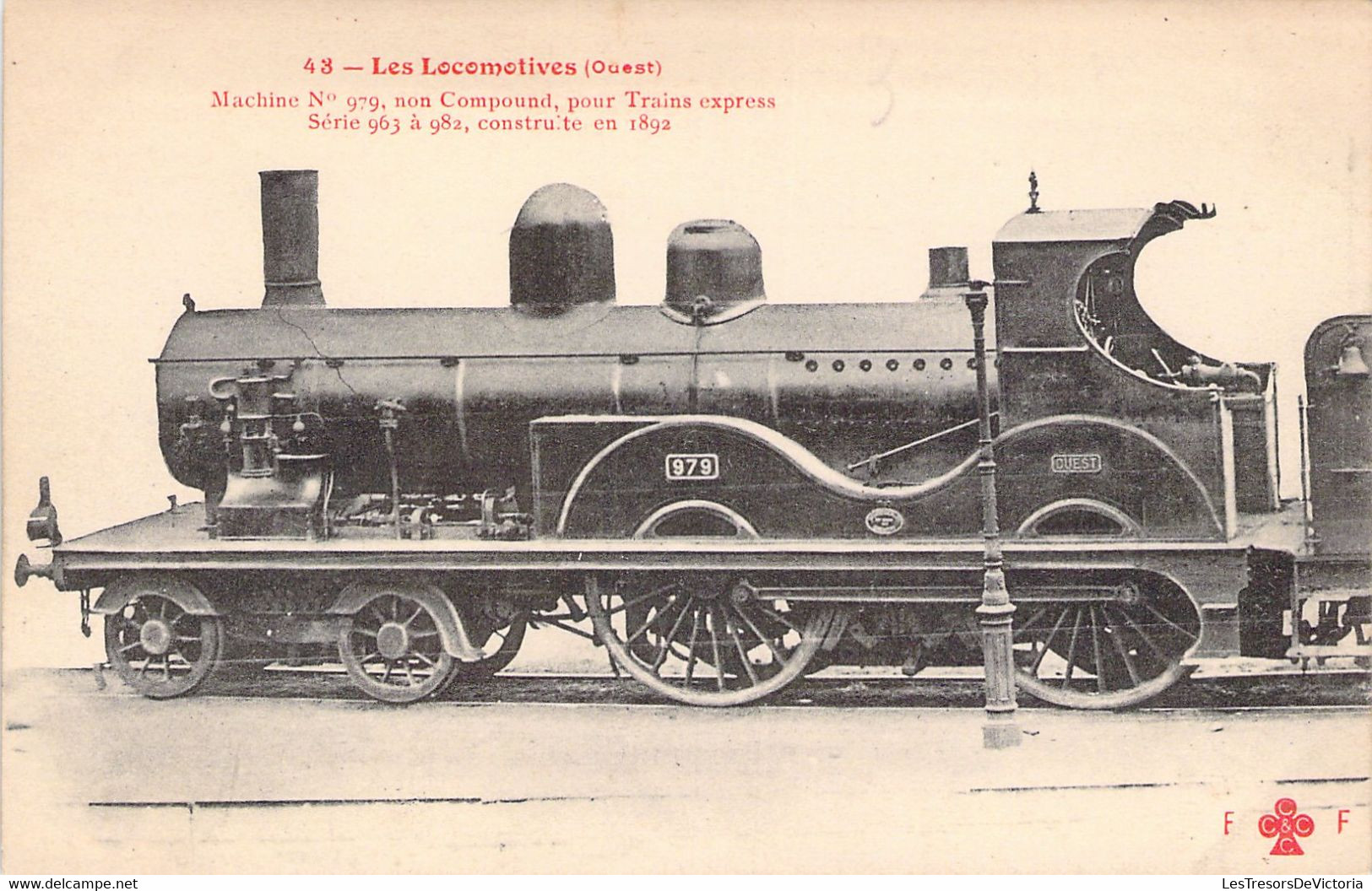 CPA France Transport - Les Locomotives Ouest - 76 - Machine N°979 - Treinen