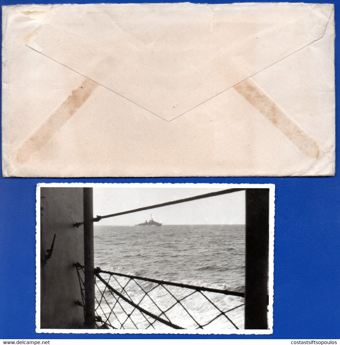 1333.ITALY.TRIEST. 1946 COVER(BADLY OPENED,STAMP DAMAGED) AND POSTCARD TO USA - Marcofilie