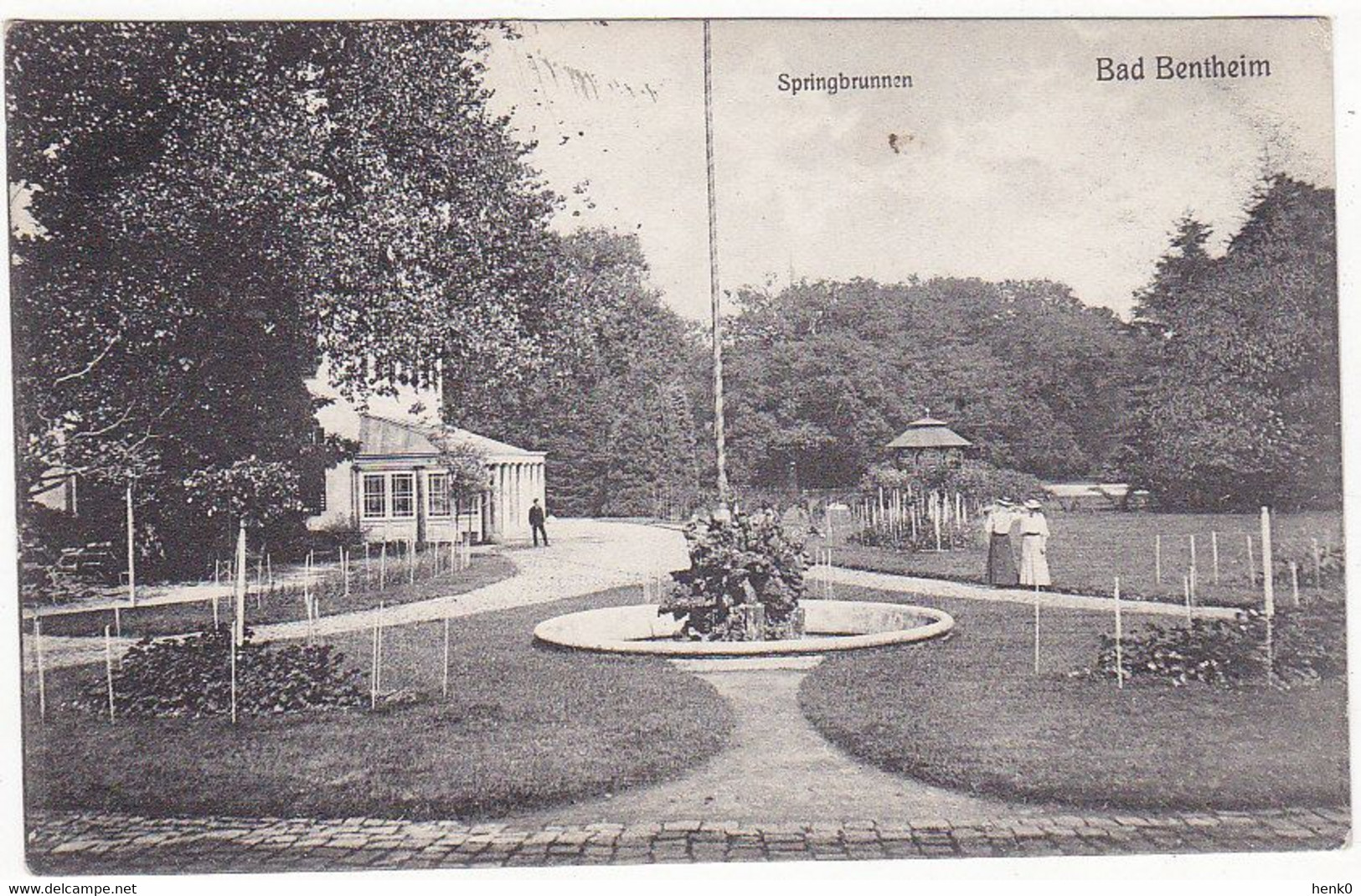 Bad Bentheim Springbrunnen AK KH926 - Bad Bentheim
