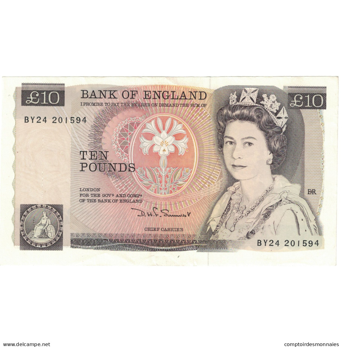 Billet, Grande-Bretagne, 10 Pounds, 1975, KM:379d, SUP - 10 Pounds