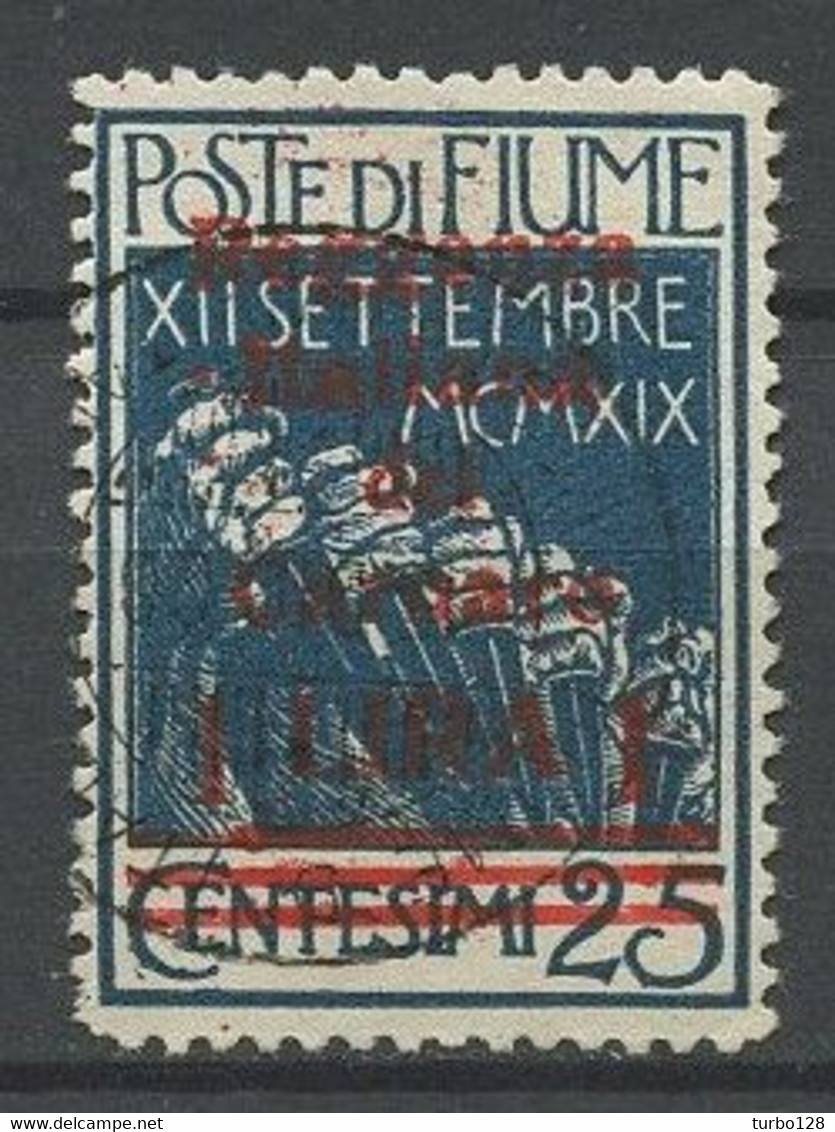 Rare - FIUME ITALIE 1920  N° 128 Oblitéré Used TTB C 250 € Poignards Des Légionnaires - Fiume & Kupa