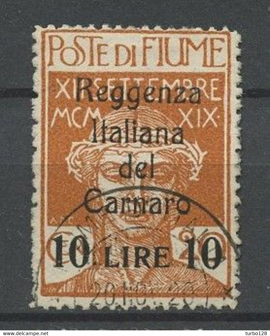 Rare FIUME ITALIE 1920  N° 131 Oblitéré Used Superbe C 340 € Poignards Des Légionnaires - Fiume & Kupa