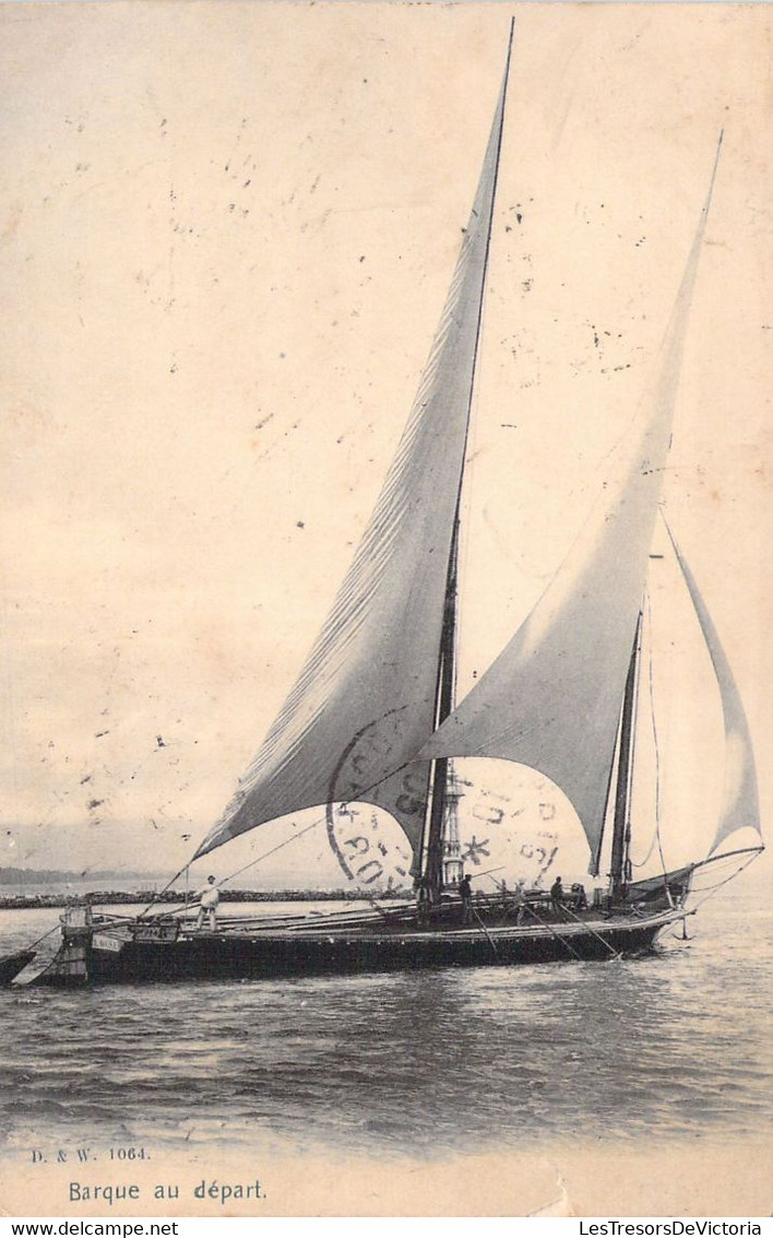 CPA TRANSPORT - Voilier - Barque Au Départ - D Et W 1064 - Sailing Vessels
