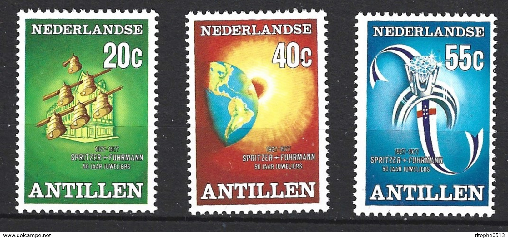 ANTILLES NEERLANDAISES. N°523-5 De 1977. Joaillerie. - Minéraux