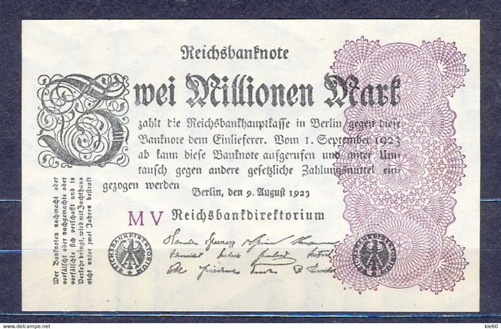 Germany - 1923 - 2 000 000 Mark  - P104a.. Wmk-G/D In Stars - 2 Millionen Mark