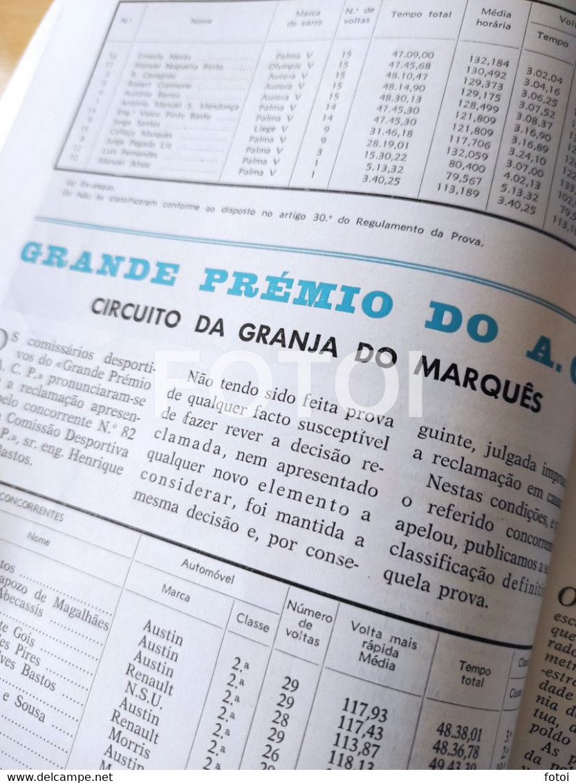 1969 CIRCUITO VILA REAL GRANJA SINTRA RAMPA GUIMARAES REVISTA  ACP AUTOMOVEL CLUB PORTUGAL CARS - Zeitungen & Zeitschriften