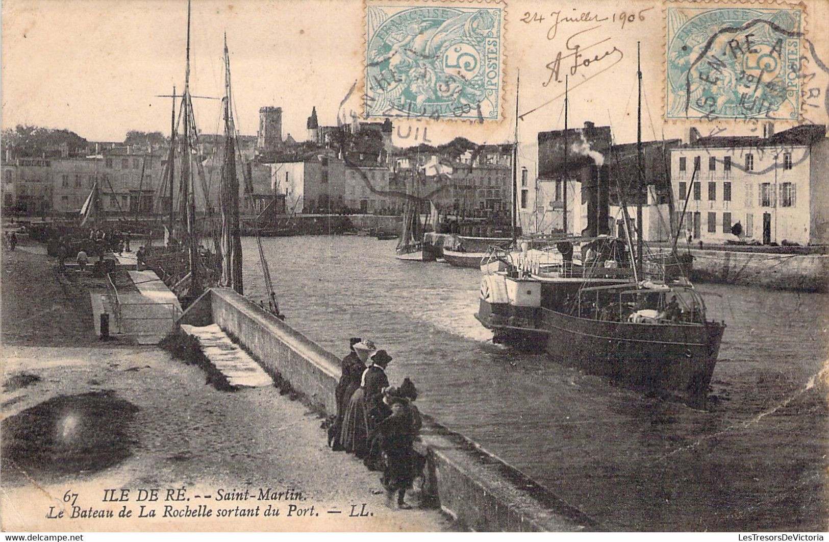 CPA FRANCE - 17 - Ile De Ré - Saint Martin De Ré - Le Bateau De La Rochelle Sortant Du Port - LL - Ile De Ré