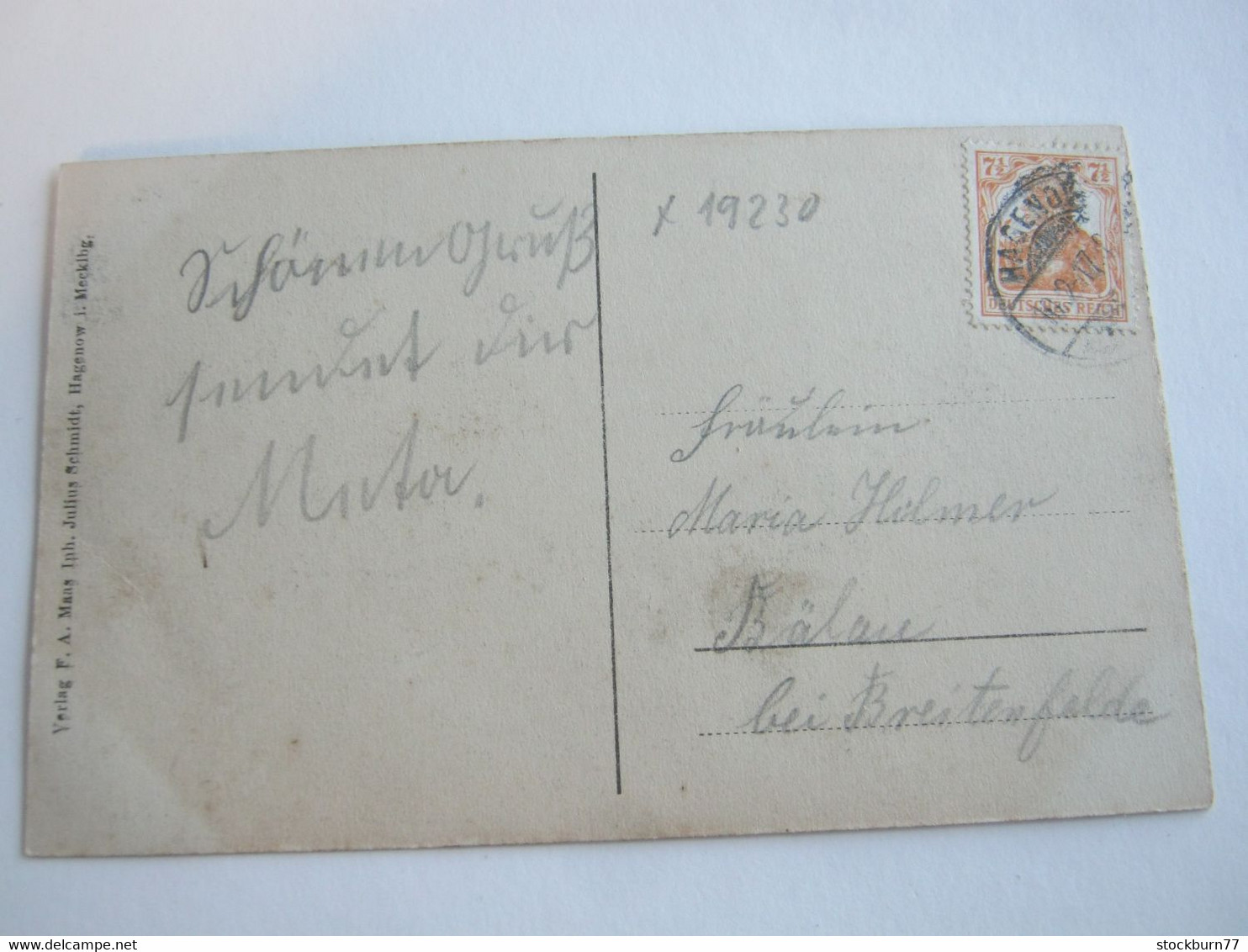 HAGENOW In Mecklenburg, Bahnhof , Seltene Ansichtskarte Um 1917 , Mit Stempel - Hagenow