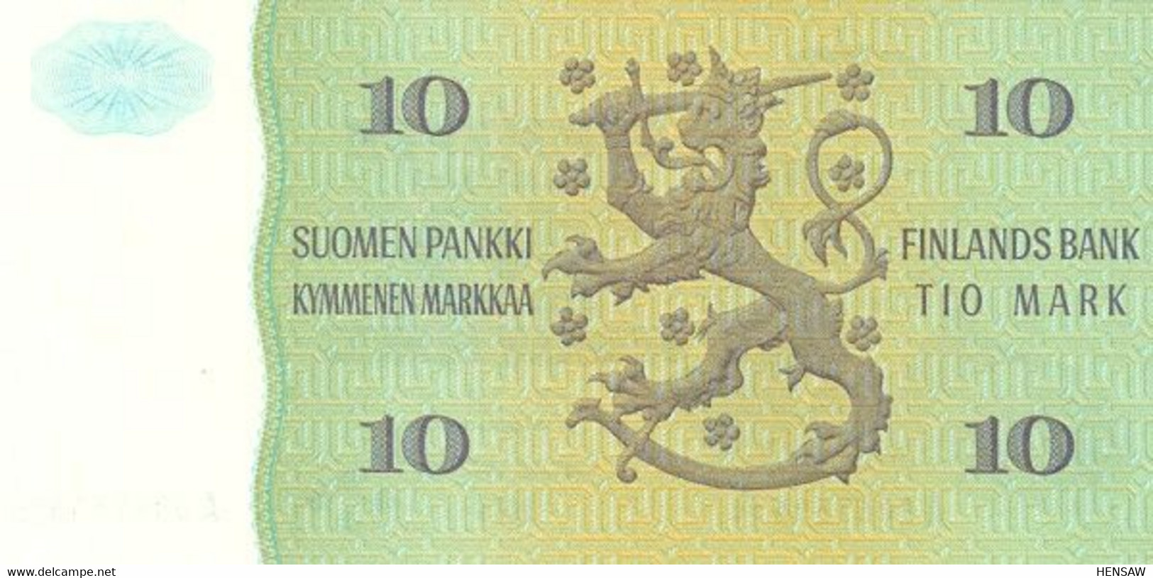 FINLAND 10 MARKKA 1980 P 111 AUNC SC- NUEVO- SIGNATURE Lindblom + Lehtinen RARE - Finland