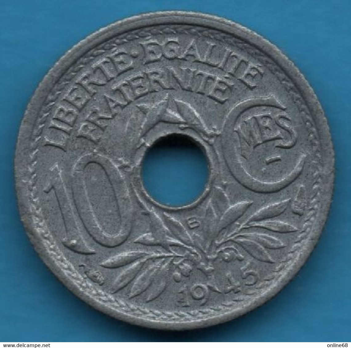 FRANCE 10 CENTIMES 1945 B KM# 906 Lindauer Petit Module - 10 Centimes