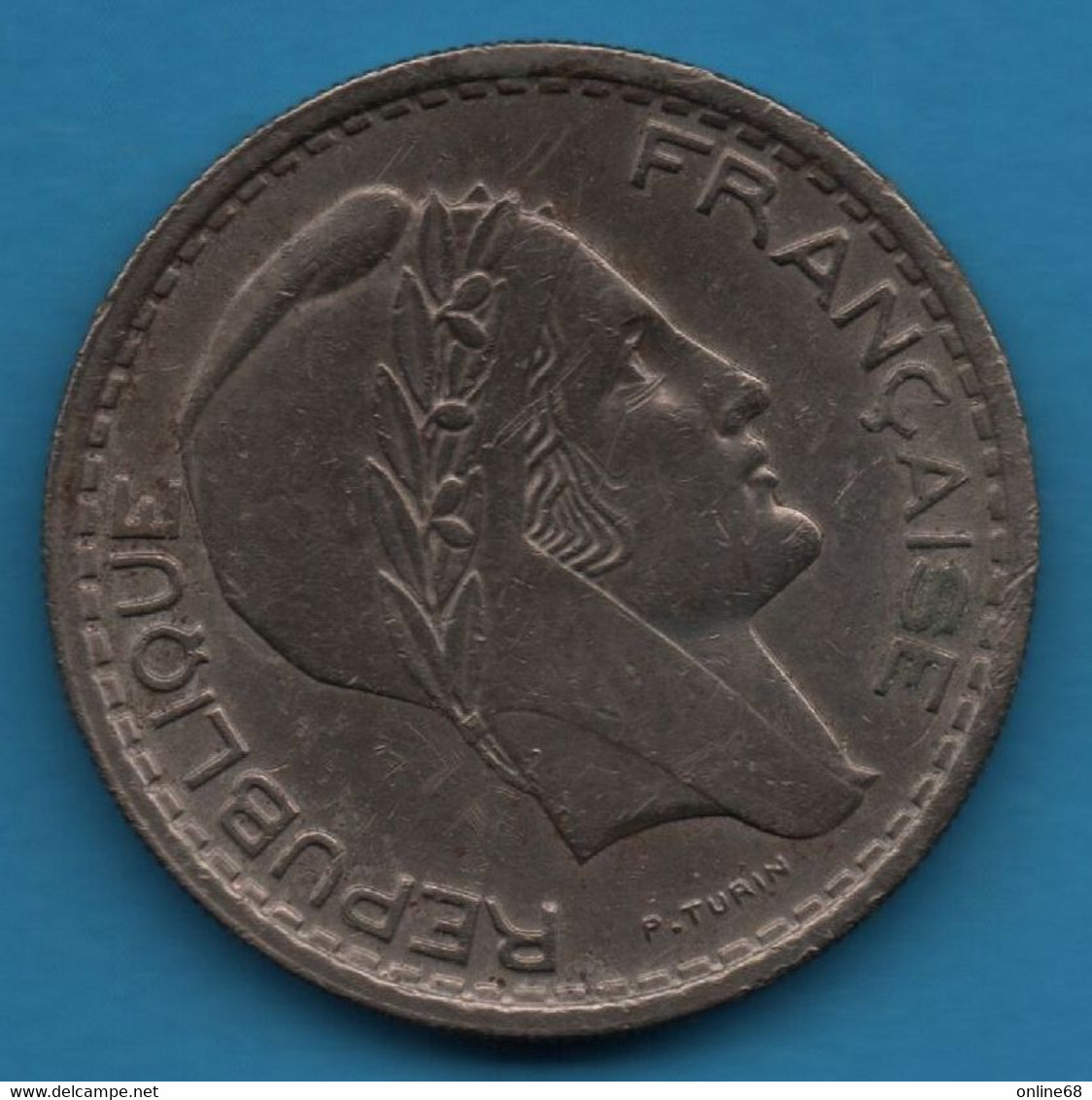 FRANCE 10 FRANCS 1947 B KM# 909 Turin Petite Tête - 10 Francs