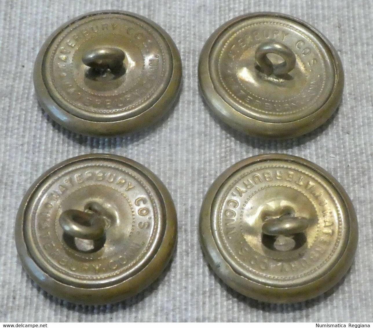 Lotto 4 Bottoni Button Saint John College SJ (23mm) - Boutons