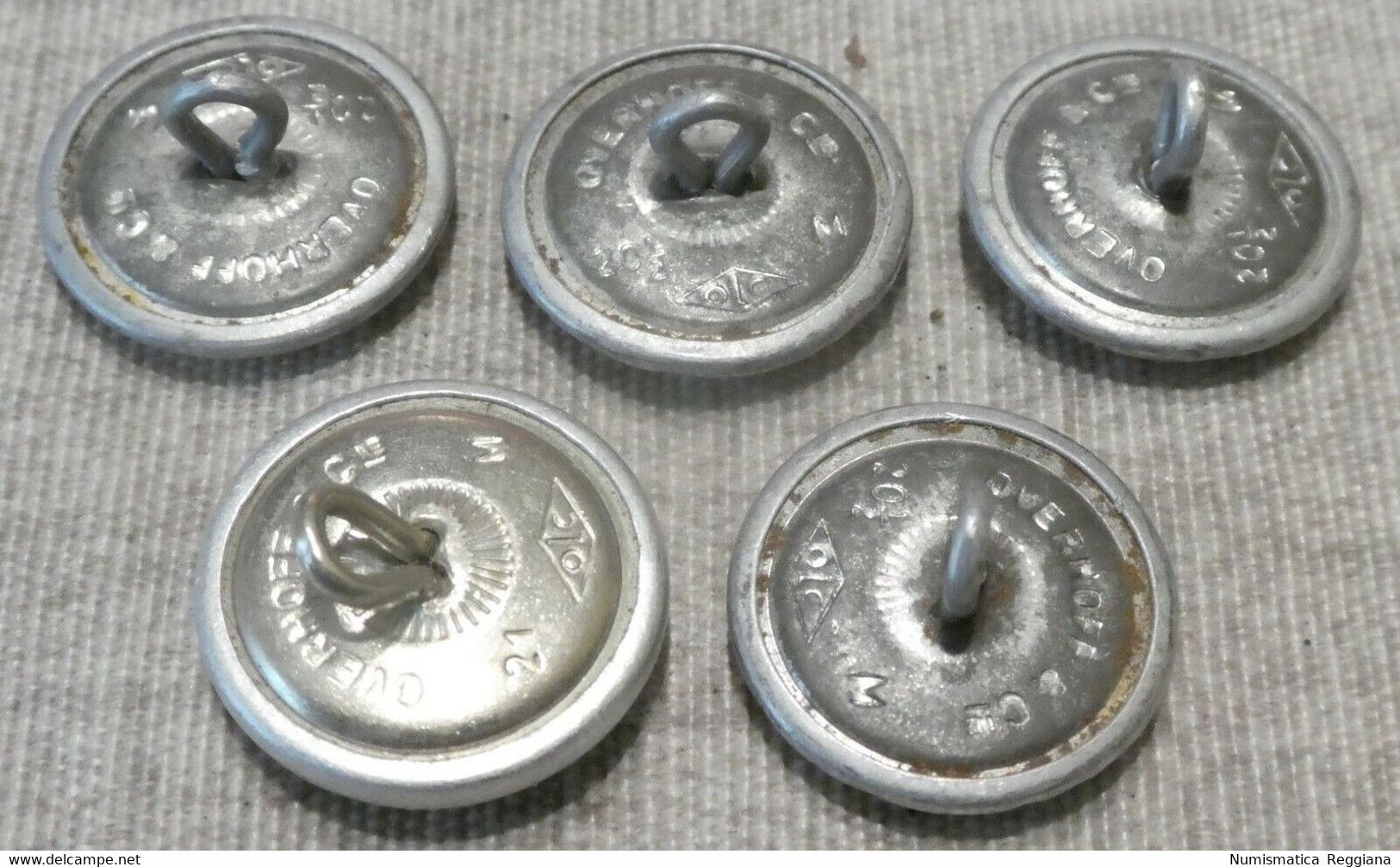 Lotto 5 Bottoni Button German Uniform - Boutons