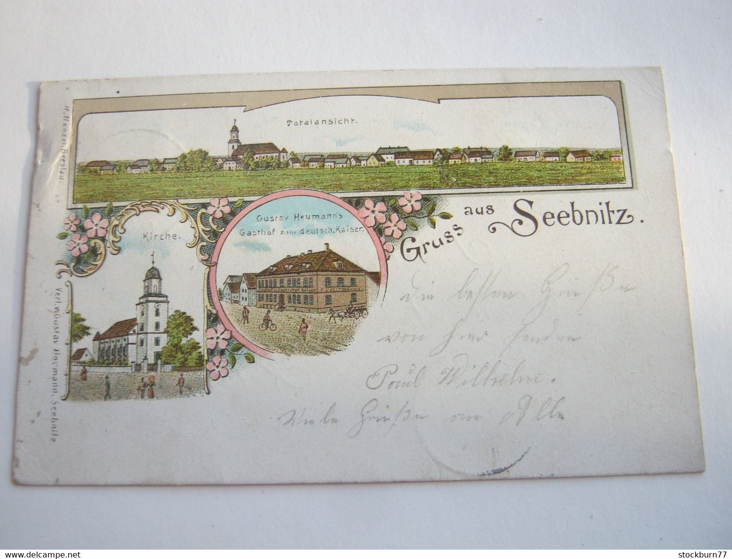 SEEBNITZ (Bez. Liegnitz), Schlesien , Seltene Ansichtskarte Um 1908 - Schlesien