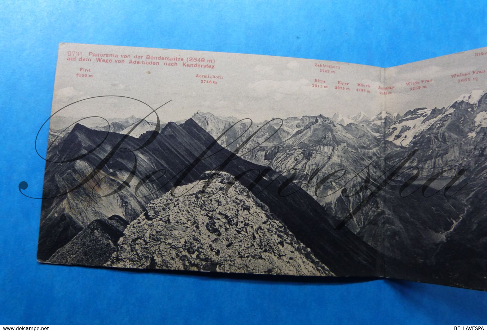 Panorama Von Der BONDERSPITZE Adelboden Su Kandersteg Trippelkarte Doppelkarte N°101 - Adelboden