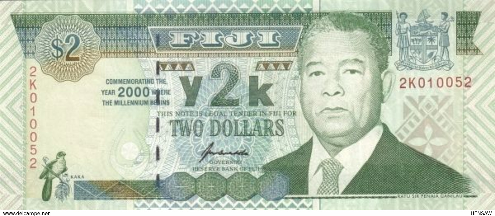 FIJI 2 DOLLARS 2000 P 102 UNC SC NUEVO - Fiji