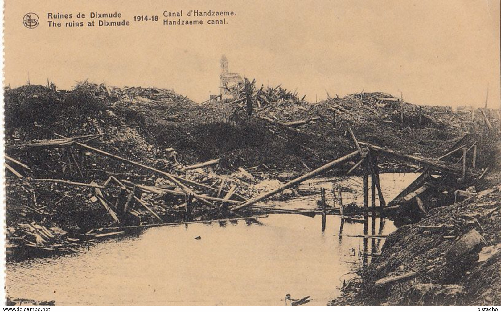 3398 – Belgium Belgique - Ruines Ruins Dixmude Diksmuide – Handzaeme Canal – War 1914-1918 – Good Condition – 2 Scans - Diksmuide