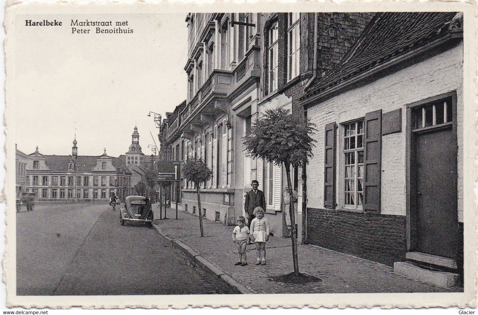 Harelbeke - Marktstraat Met Peter Benoit Huis - Harelbeke