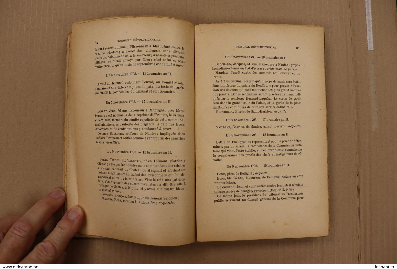 La Justice Révolutionnaire à NANTES Et Loire Inférieure -Alfred Lallié  1896 -  424 Pages B.E. - B. CIER Libraire Nantes - 1801-1900