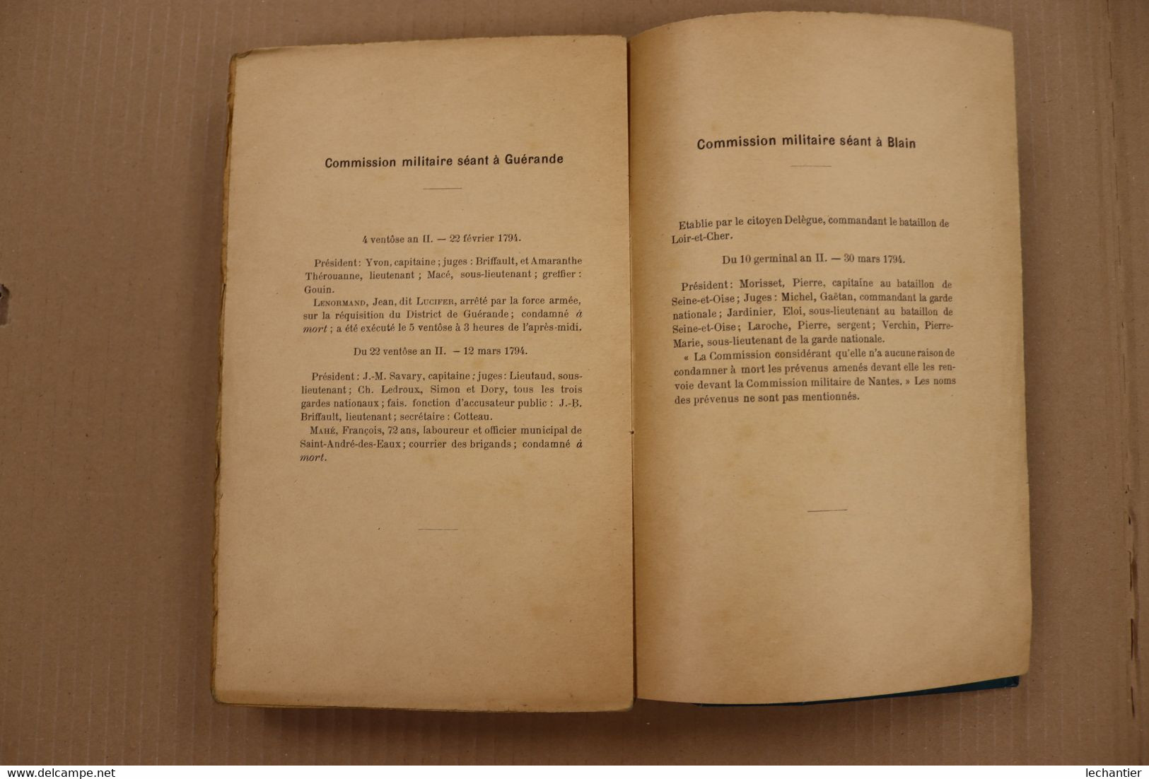 La justice révolutionnaire à NANTES et Loire Inférieure -Alfred Lallié  1896 -  424 pages B.E. - B. CIER libraire Nantes