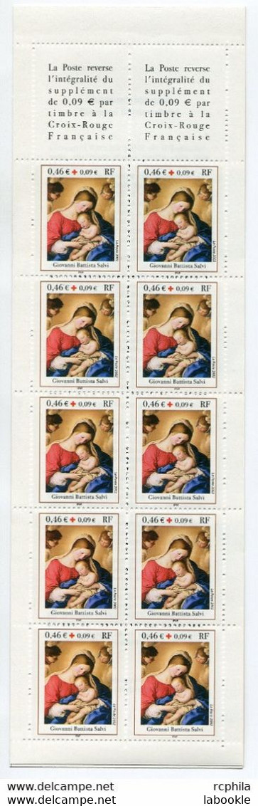 France - 2002 - N° 2051 - CARNET CROIX ROUGE - 10 Timbres 0.46 + 0.09 - Croix Rouge