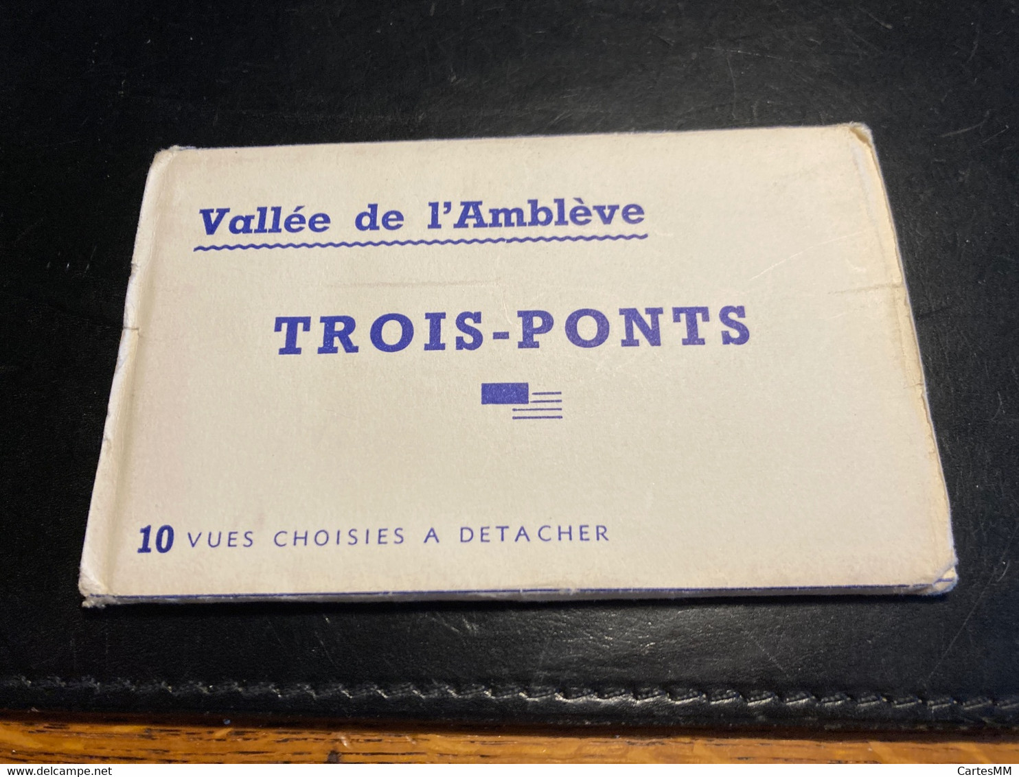 Trois Ponts carnet 10 cartes avec vues des environs dont une avec attelage chien