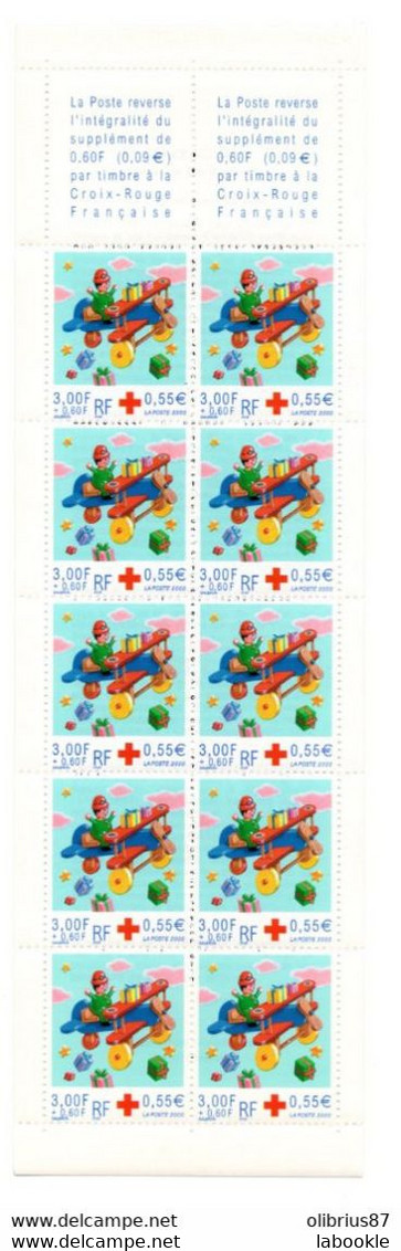 France - 2000 - N° 2049 - CARNET CROIX ROUGE - 10 Timbres 0.55 - Croix Rouge