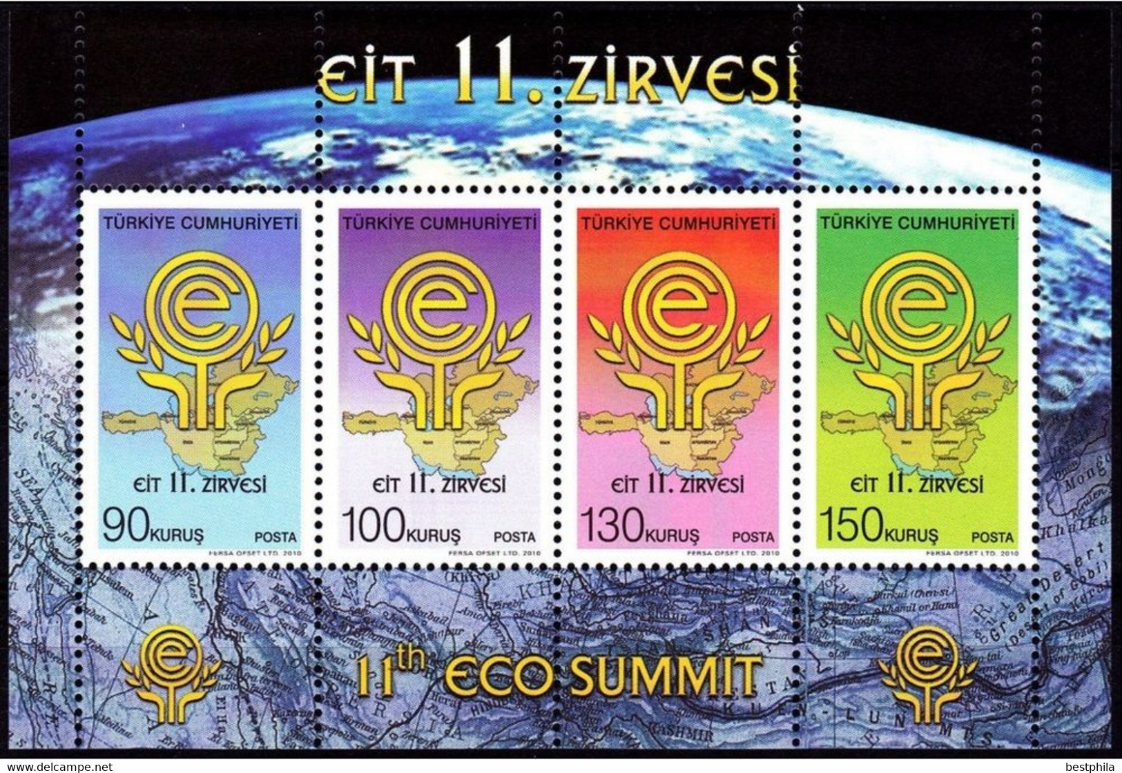 Turkey, Türkei - 2010 - 11th ECO Summit - (EİT) - 1.Mini S/Sheet ** MNH - Ongebruikt