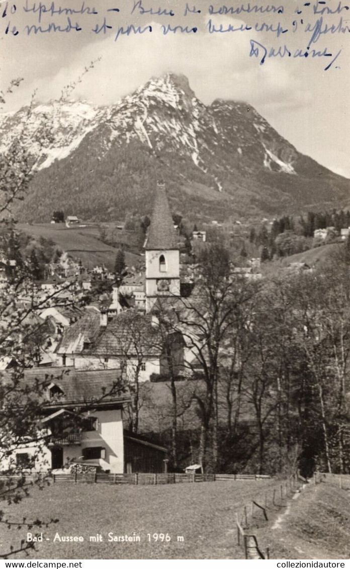 ÖSTERREICH - BAD - AUSSEE MIT SARSTEIN - CARTOLINA FP SPEDITA NEL 1952 - Ausserland