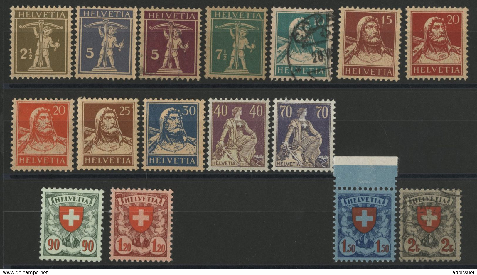 SUISSE N° 196 à 211 Cote 352,20 € Série Complète De 16 Valeurs Neuves */** Et Oblitérés Voir Description - Nuovi