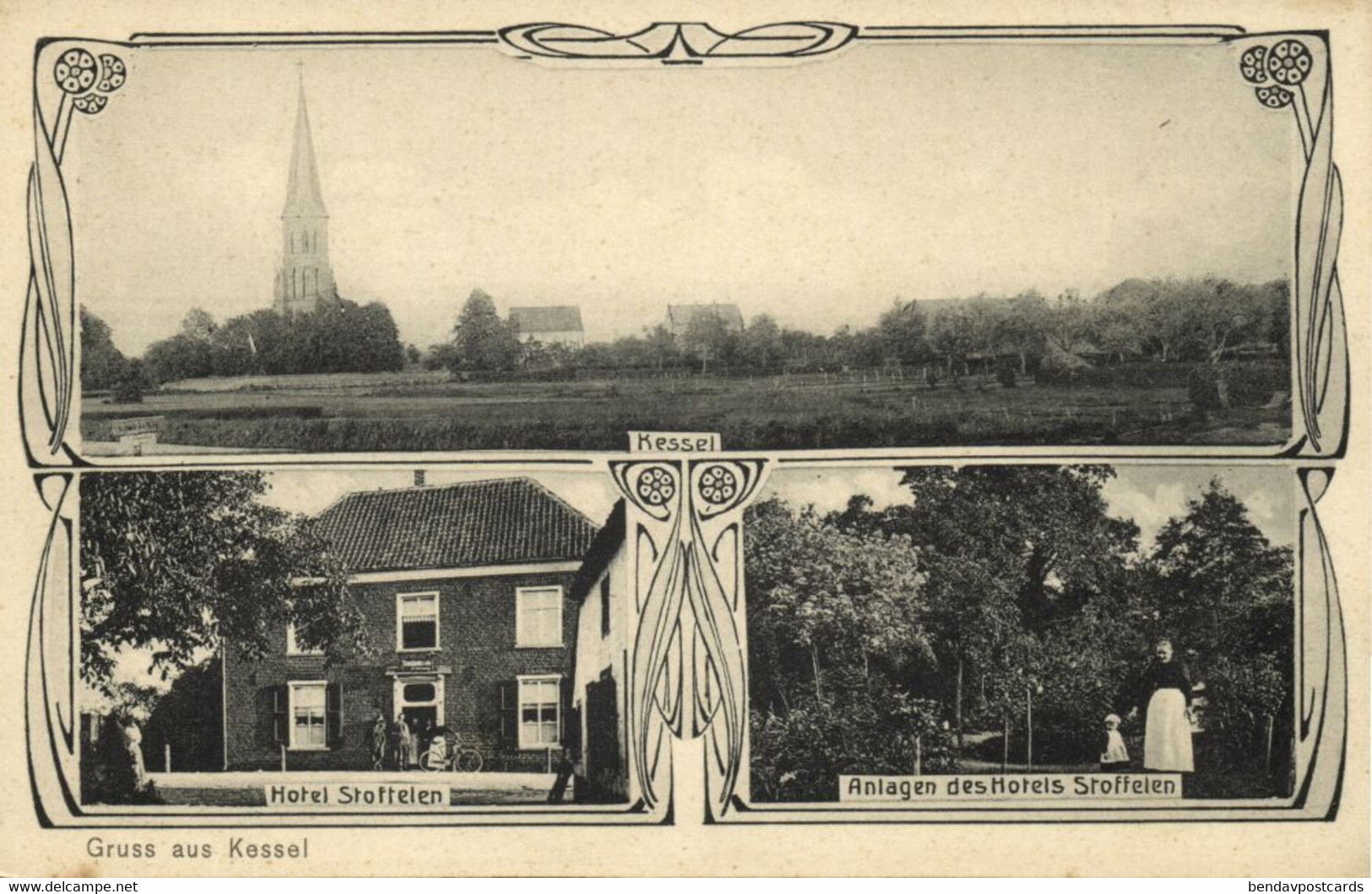 KESSEL, Goch, Hotel Stoffeln, Anlagen Des Hotels, Panorama (1900s) AK - Goch