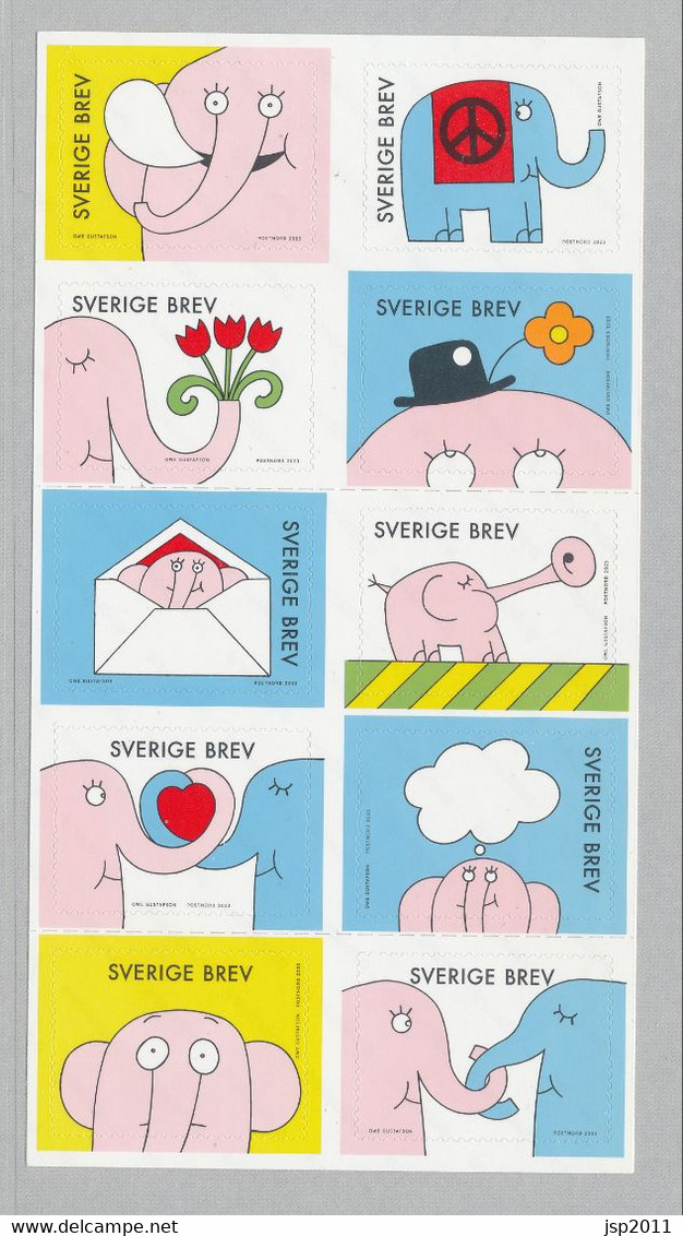 Sweden 2023. Facit # SH136, (3461-3470). Set Of 10 "Hej, Hej" See Description. MNH(**) - Unused Stamps