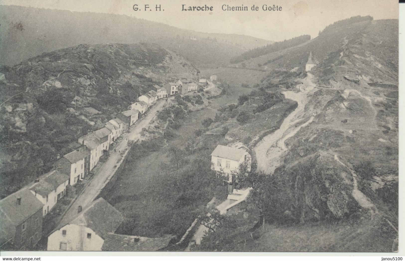 CARTE POSTALE            LA  ROCHE    (Province De Luxembourg).     Chemin De Goête. - La-Roche-en-Ardenne