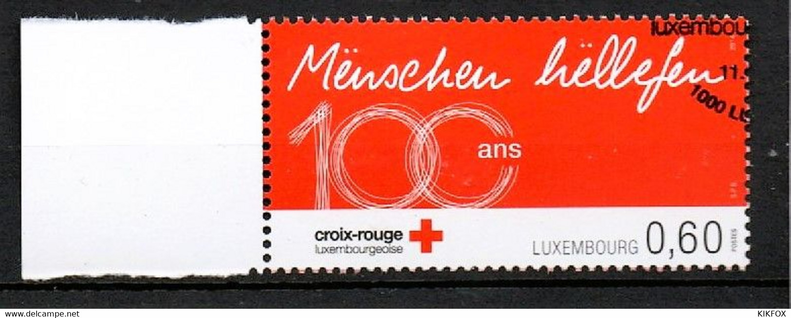 LUXEMBOURG, LUXEMBURG 2014, MI 2001 ,100 ANS CROIX -ROUGE,  ESST GESTEMPELT - Used Stamps