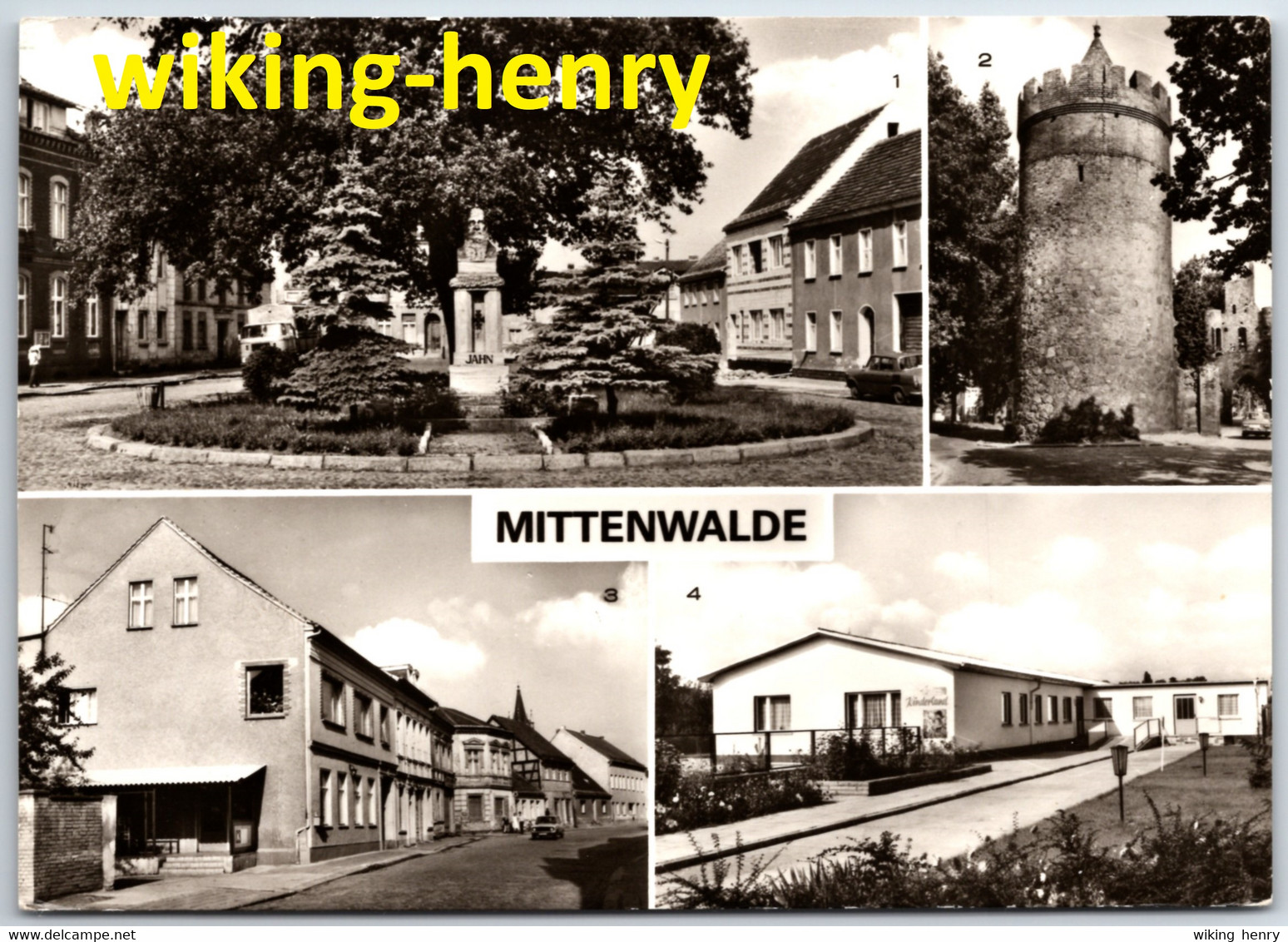 Mittenwalde - S/w Mehrbildkarte 1   Salzmarkt Stadttor Mit Pulverturm Kindereinrichtung Kinderland - Mittenwalde