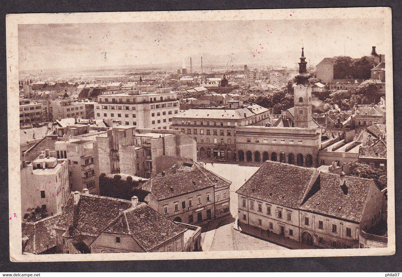 YUGOSLAVIA - Postcard Of Zagreb Sent From Zagreb To Usor 08.04. 1947, With Propaganda Cancel In Red Color / 2 Scans - Otros & Sin Clasificación