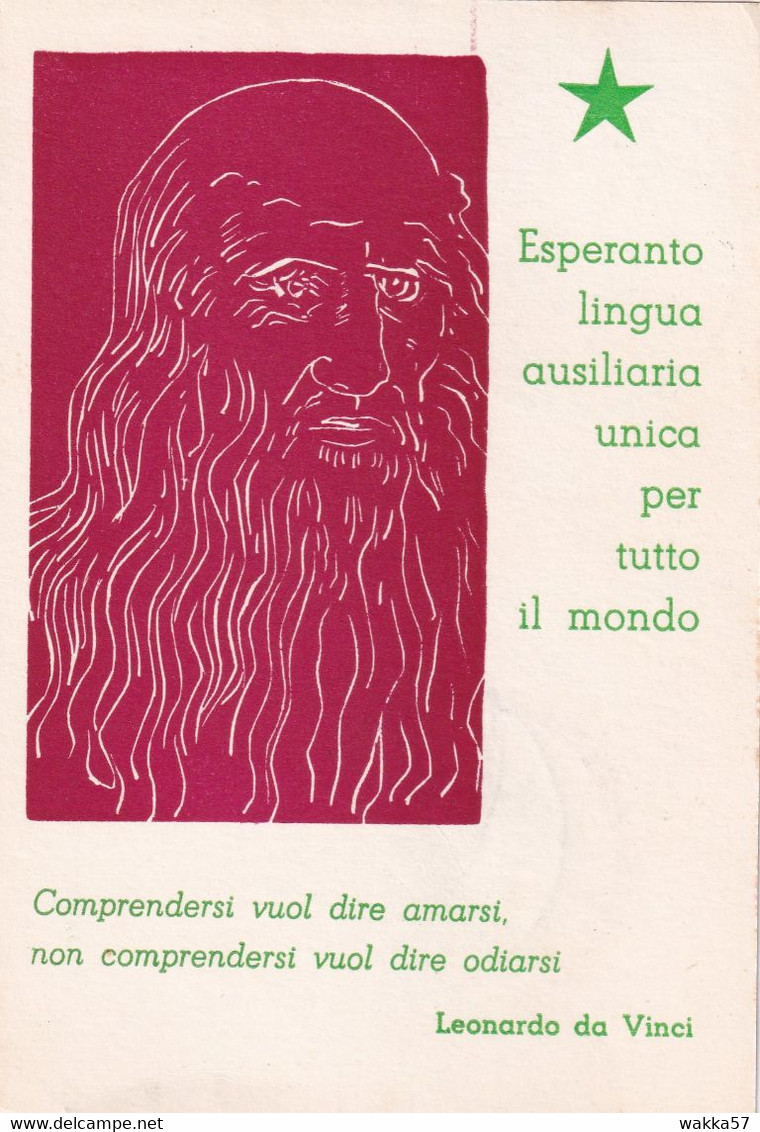 XK 489 - San Marino - Annullo Speciale " Centenario Francobolli Di Sicilia" Su Cartolina Esperanto Ragusa Leonardo - Lettres & Documents