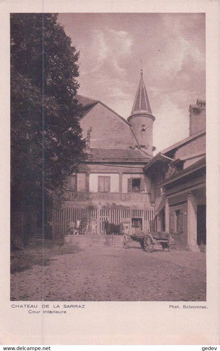 La Sarraz VD, Le Château, Attelage, Photo Boissonnas (3371) - La Sarraz