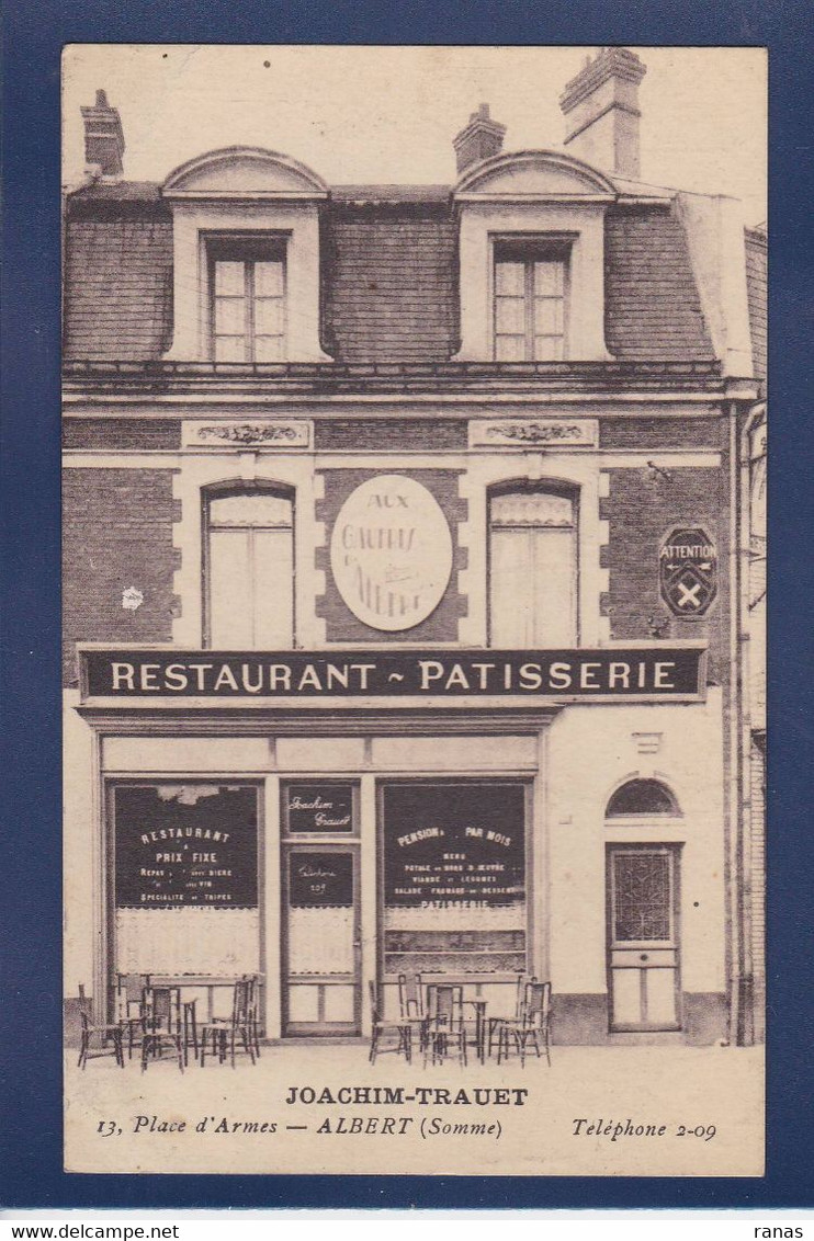 CPA [80] Somme > Albert Commerce Devanture Magasin Patisserie Non Circulé - Albert