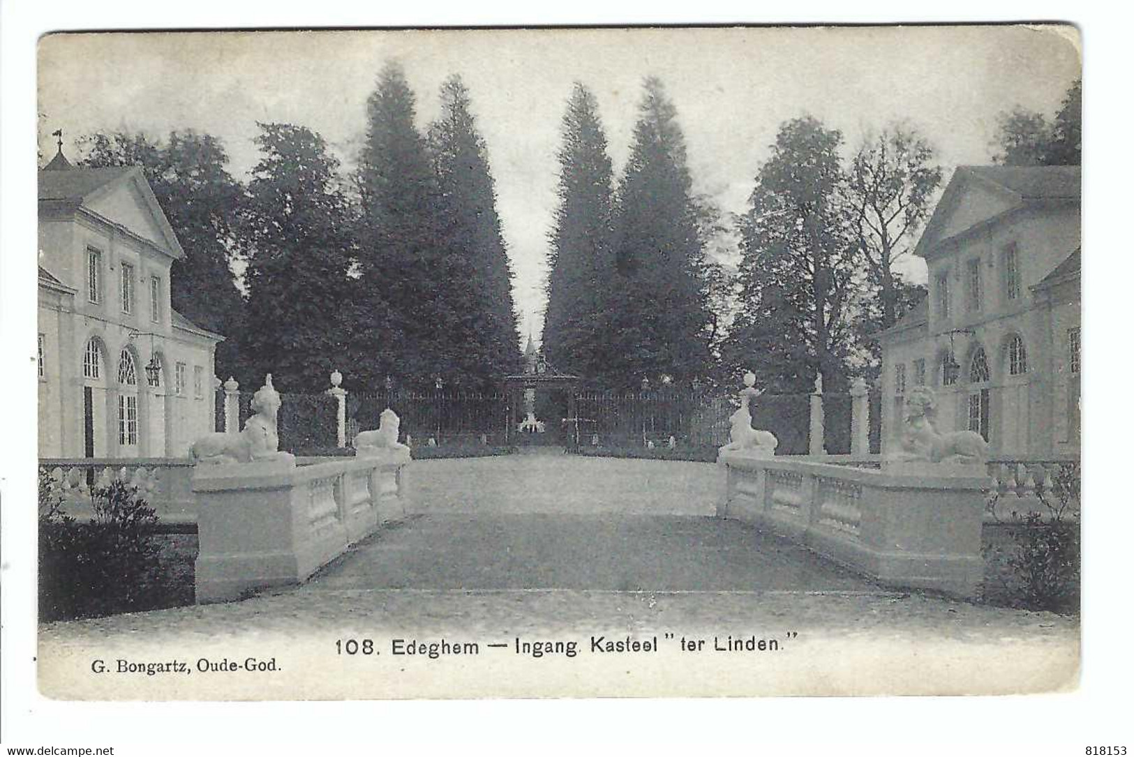 Edegem  108. Edeghem - Ingang Kasteel "ter Linden" 1912 - Edegem