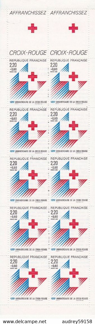 FRANCE 1988 CARNET CROIX ROUGE NEUF ** YT C2037 - Croix Rouge