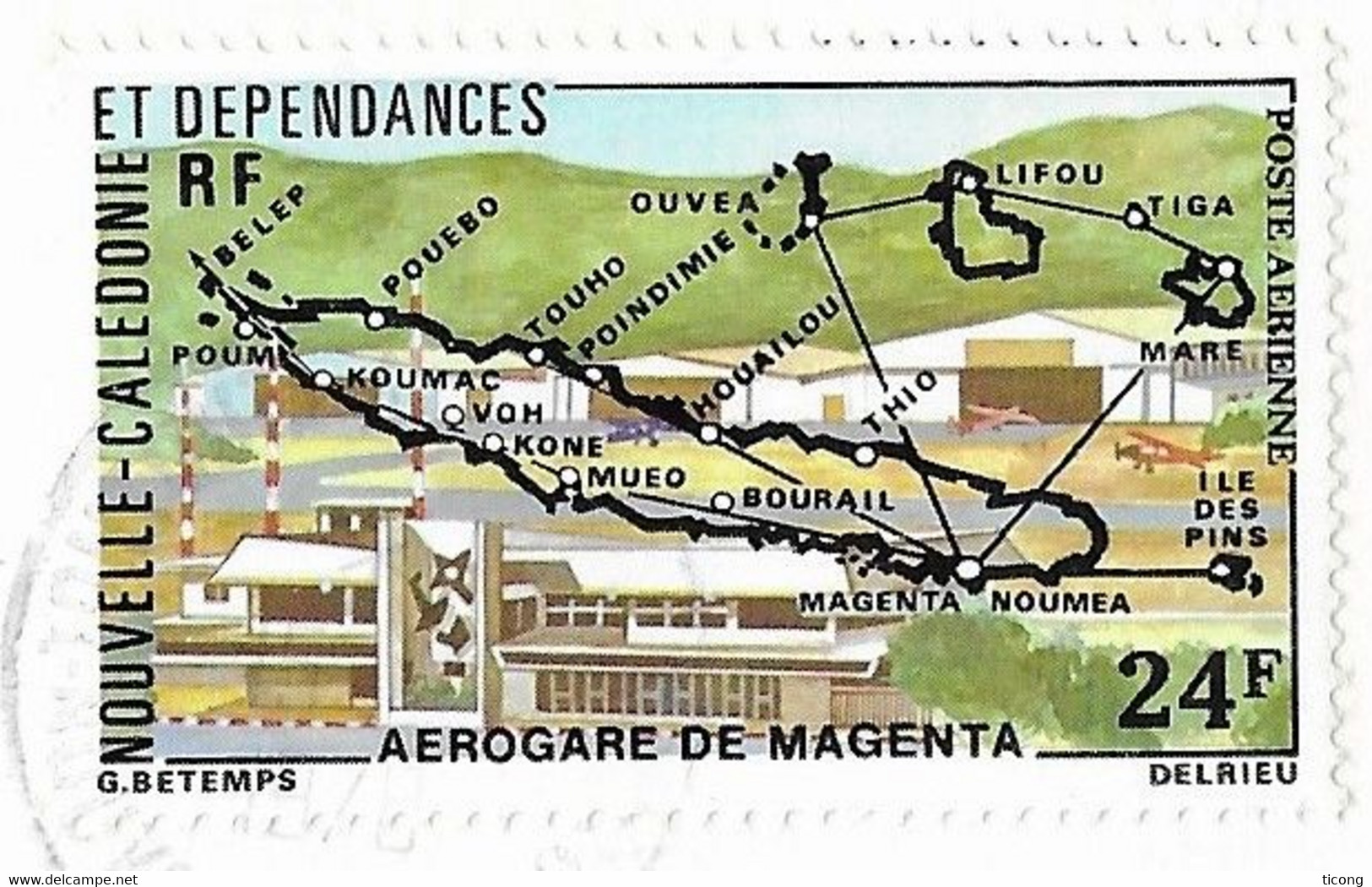 NOUVELLE CALEDONIE, CACHETS AEROPORT DE TONTOUTA 1978 - LA POULE COUVEUSE HIENGHENE, AEROGARE DE MAGENTA, A VOIR - Briefe U. Dokumente