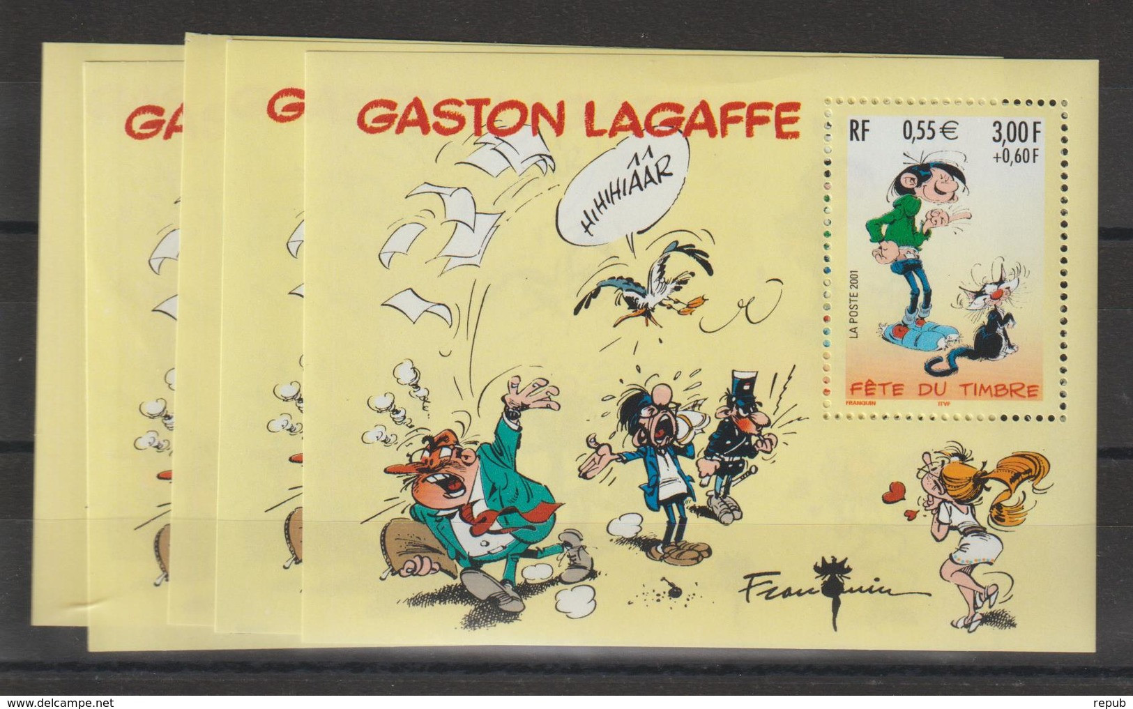 France 2001 Gaston Lagaffe BF 34 Par 5 Exemplaires ** MNH - Nuevos