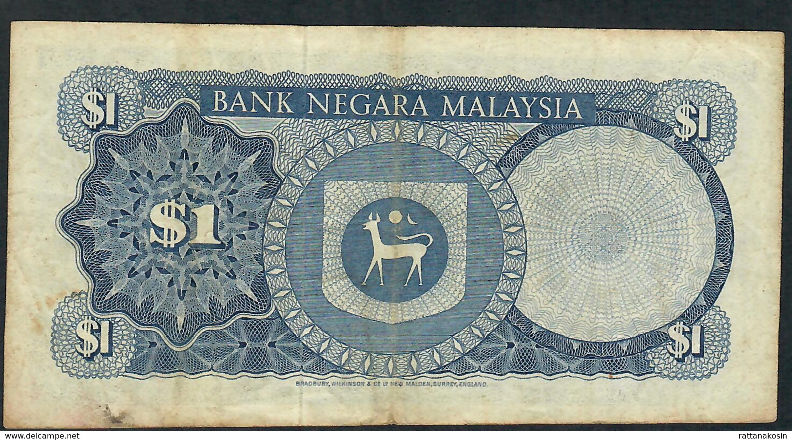 MALAYSIA P1 1 RINGGIT 1967 #C/23       VF NO P.h. - Malaysie