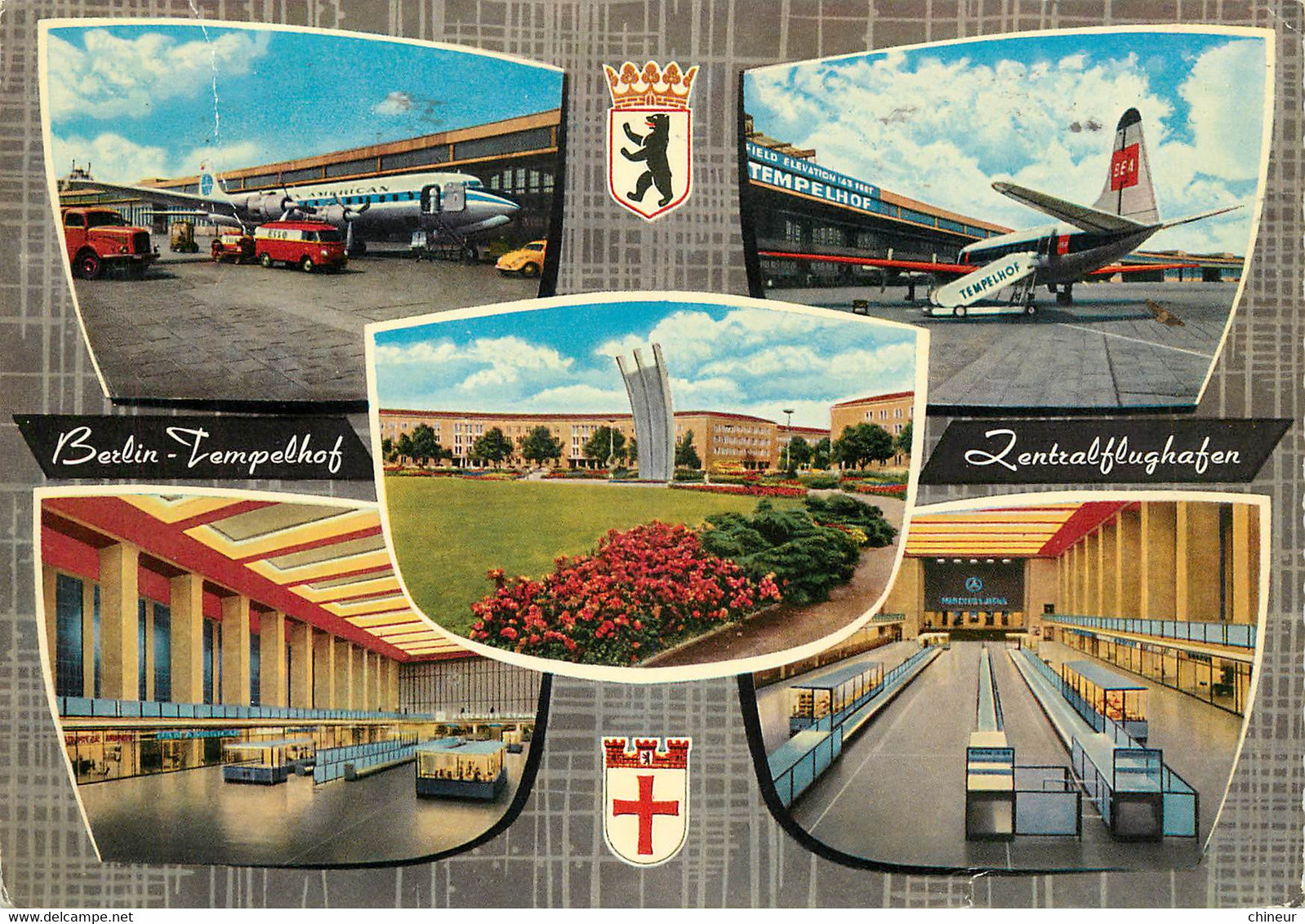 ALLEMAGNE BERLIN TEMPELHOF ZENTRALFLUGHAFEN CARTE MULTIVUES - Tempelhof