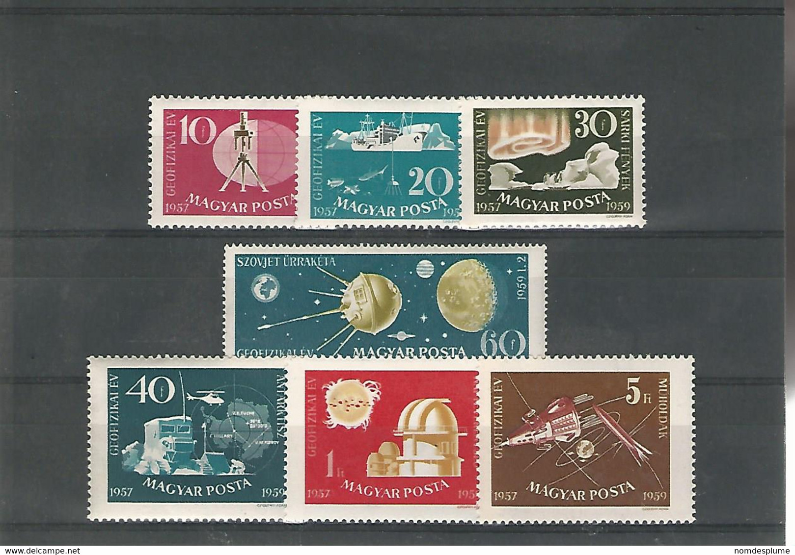 57149) Collection Hungary Space Exploration Moon Postmark Cancel - Collections